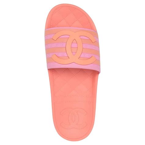 chanel pink rubber slides|chanel slides price.